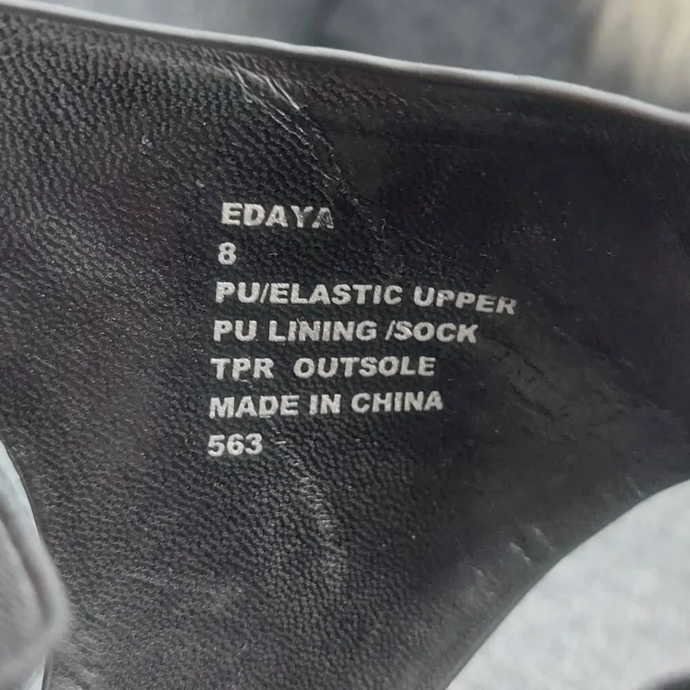 Steve Madden Edaya Black Espadrille Wedge Sandals Size 8M